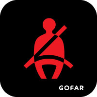 car seat belt indicator safety symbol