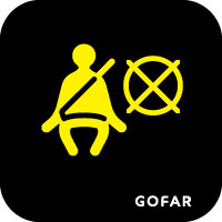 car side airbag safety symbol